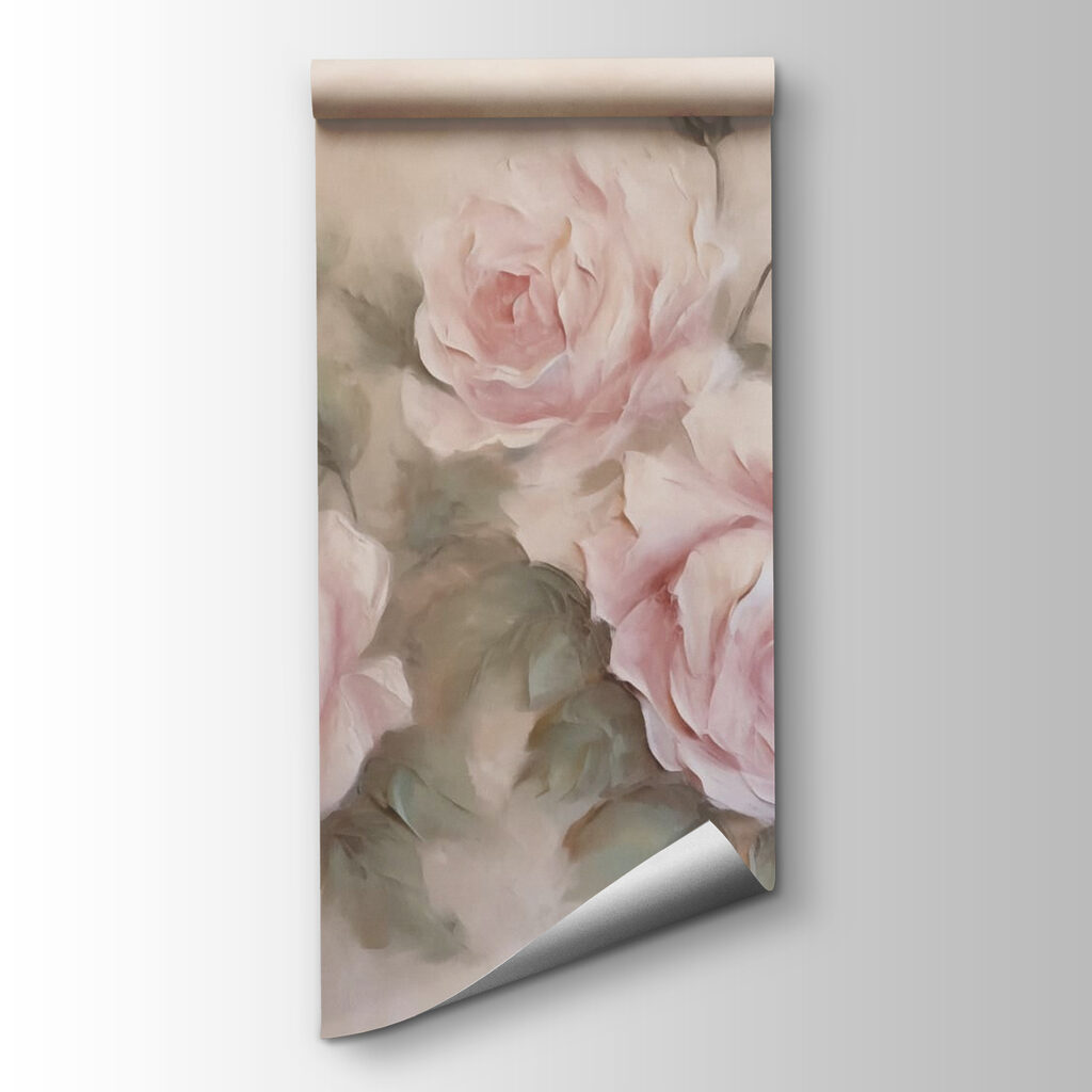 Painting of pink roses Painting of pink roses