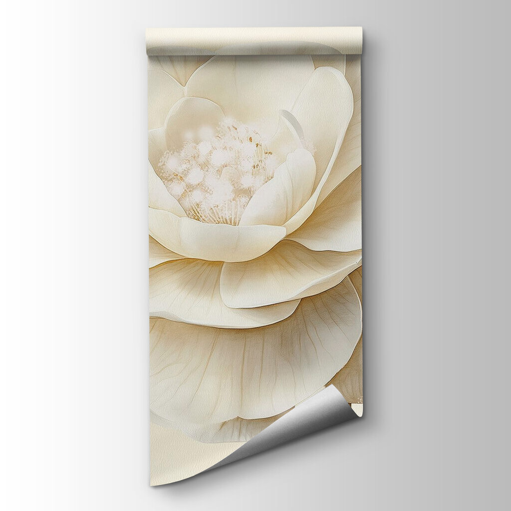 White flower with brown leaves White flower with brown leaves