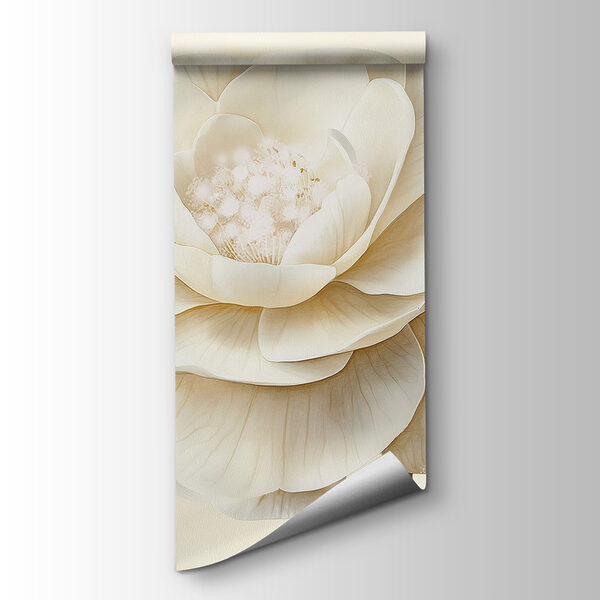 White flower with brown leaves White flower with brown leaves