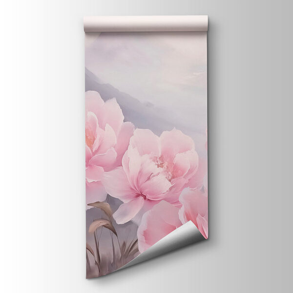 Painting of pink flowers