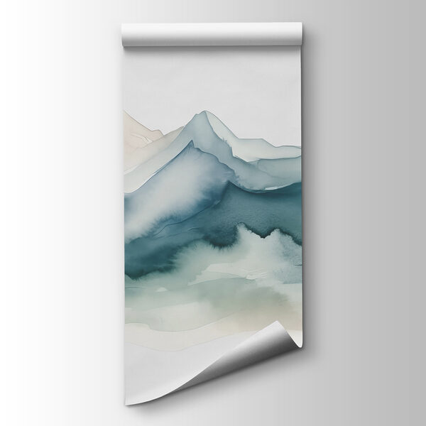 A watercolor of mountains A watercolor of mountains