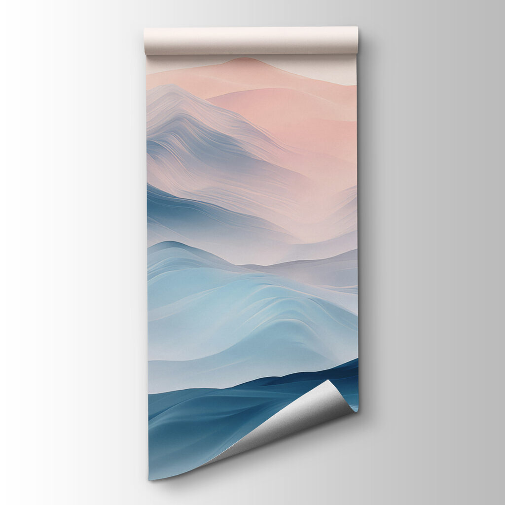 Landscape of mountains with fog