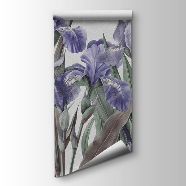 A group of purple flowers