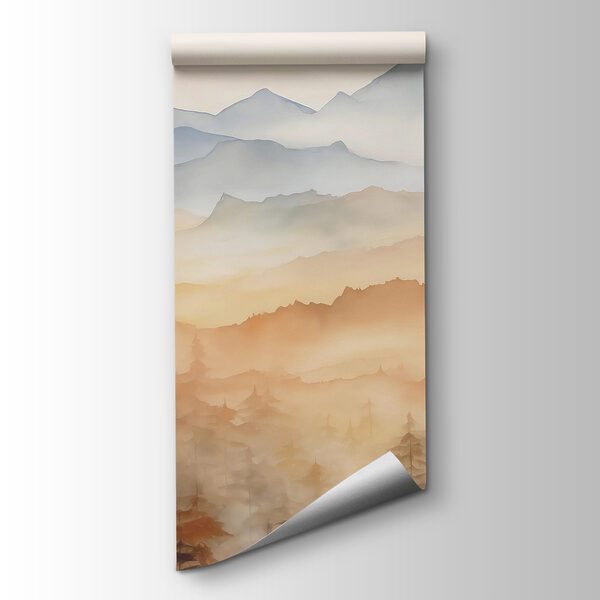 Landscape of mountains and trees Landscape of mountains and trees