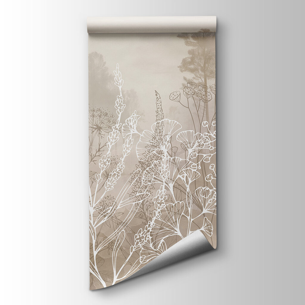 Drawing of plants and trees