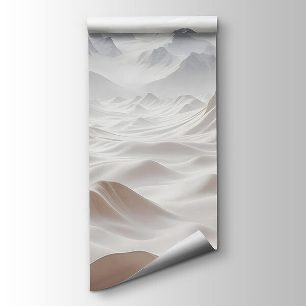 Snowy mountains with clouds