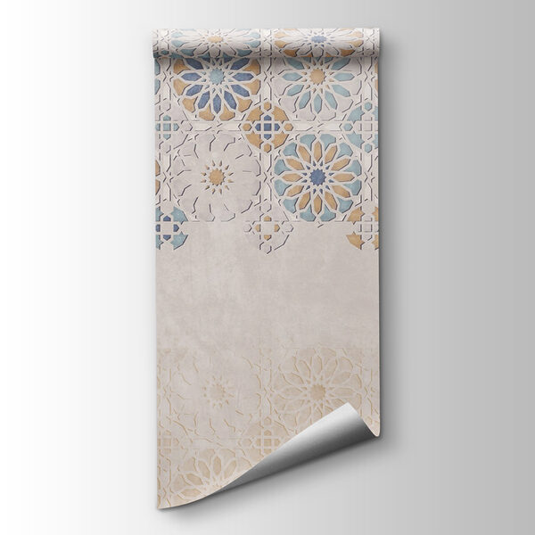 Wall with a pattern of flowers