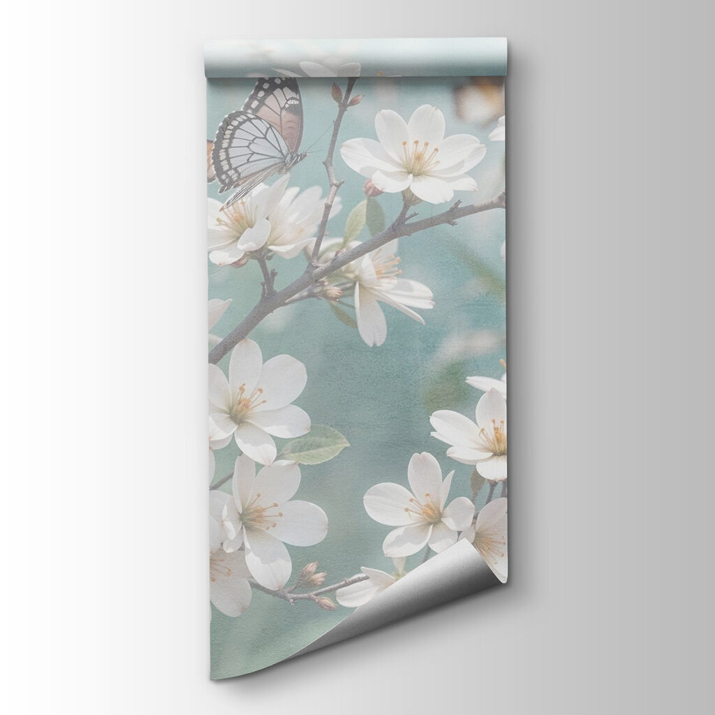 Butterfly on a white flower Butterfly on a white flower