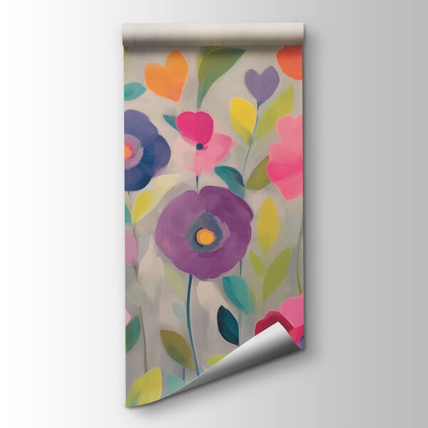 Painting of flowers and leaves