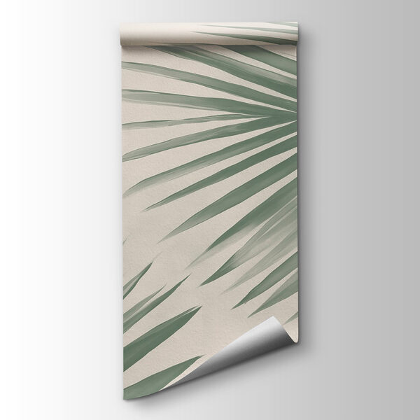 Fresh green palm leaves, nature's touch