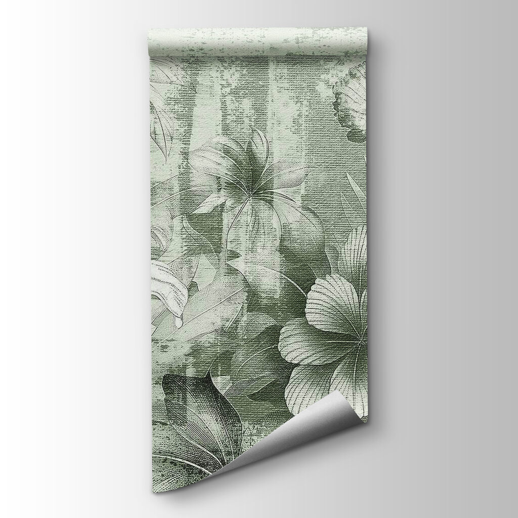 Delicate flora on textured backdrop
