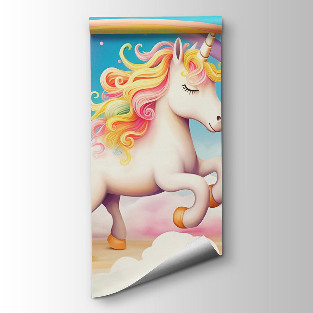 Unicorn with rainbow and clouds Unicorn with rainbow and clouds