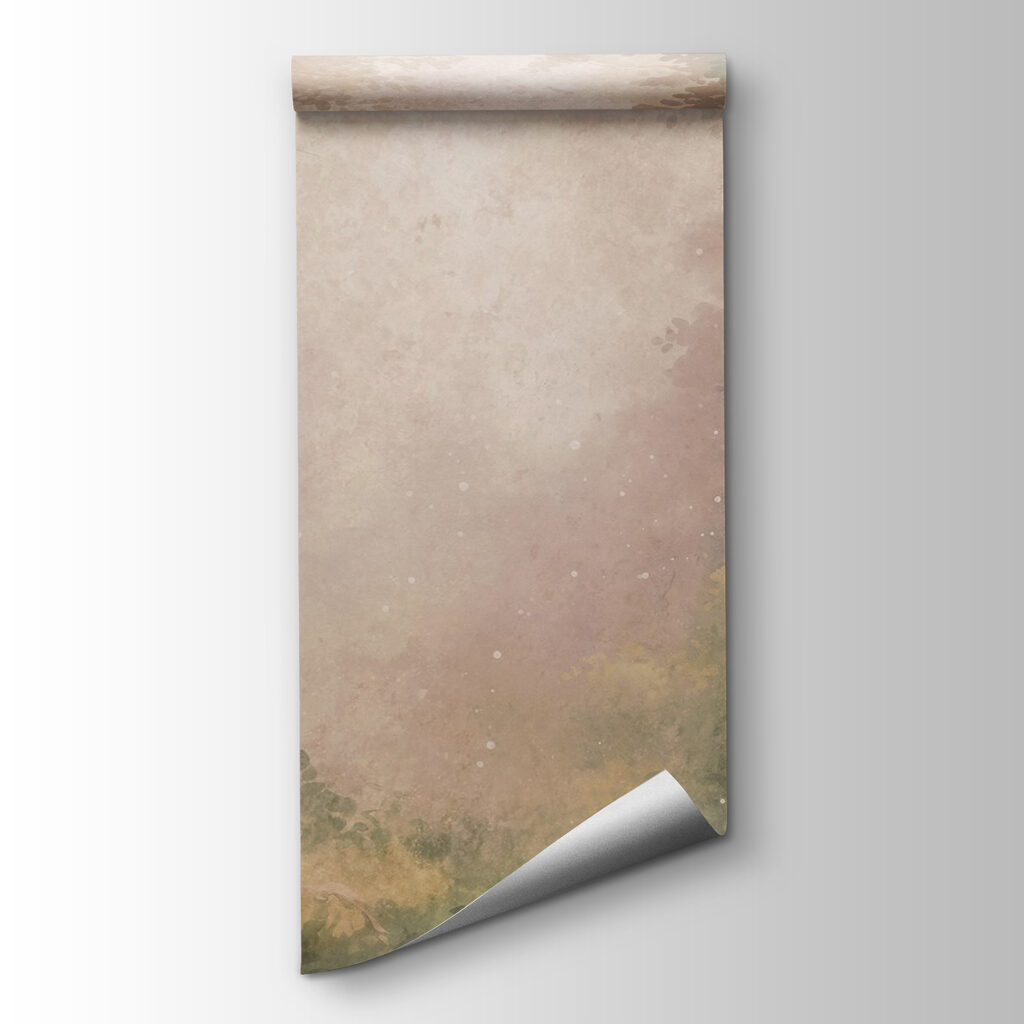 Foggy forest with trees and plants Foggy forest with trees and plants