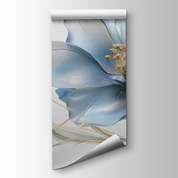 Delicate petals in soft blue hues