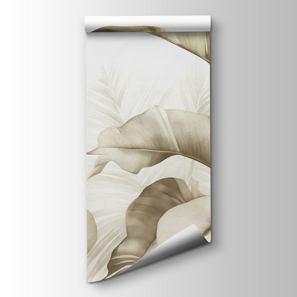 Calm, neutral botanical illustration