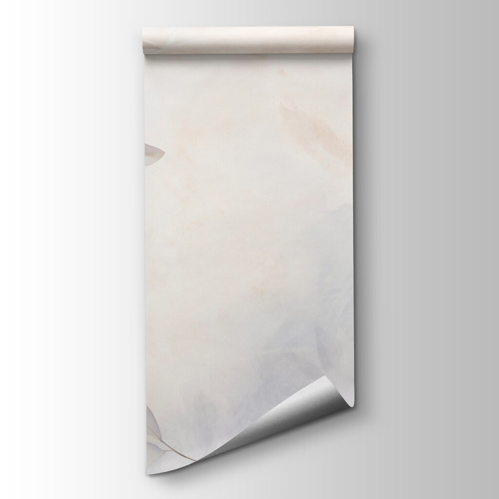 White and gray leaves on a white background White and gray leaves on a white background