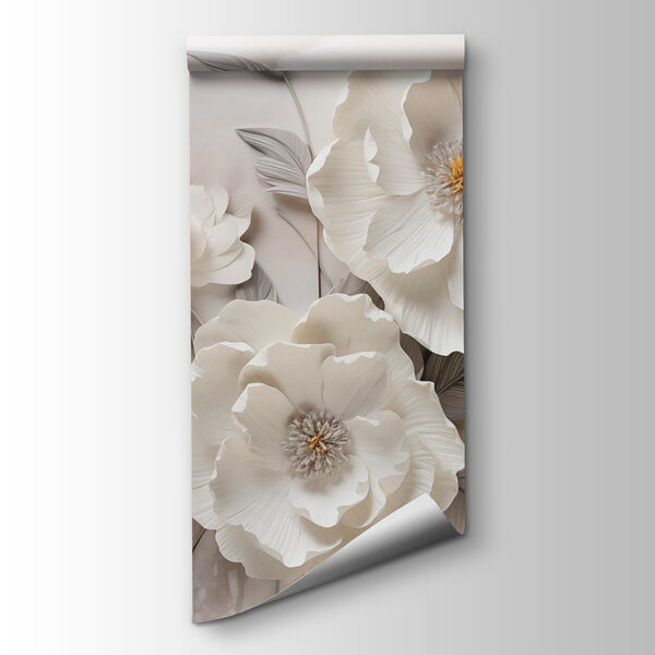 White flowers on a wall White flowers on a wall