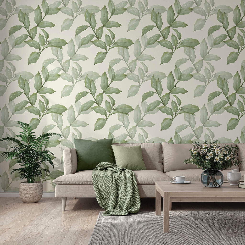 Patroon van bladeren op een witte achtergrond Patroon van bladeren op een witte achtergrond