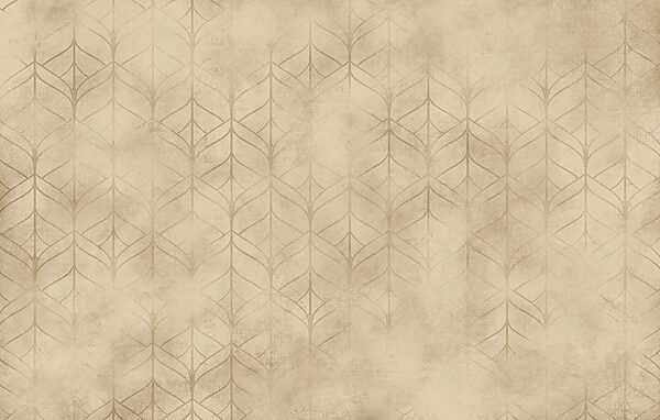 Beige and tan patterned wallpaper