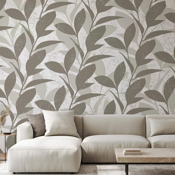 Patroon van bladeren op een witte achtergrond Patroon van bladeren op een witte achtergrond