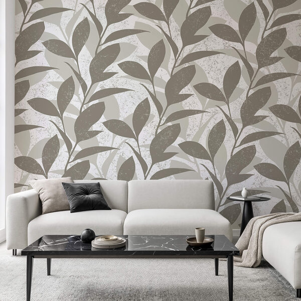 Patroon van bladeren op een witte achtergrond Patroon van bladeren op een witte achtergrond