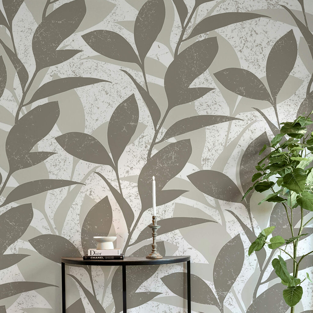 Patroon van bladeren op een witte achtergrond Patroon van bladeren op een witte achtergrond