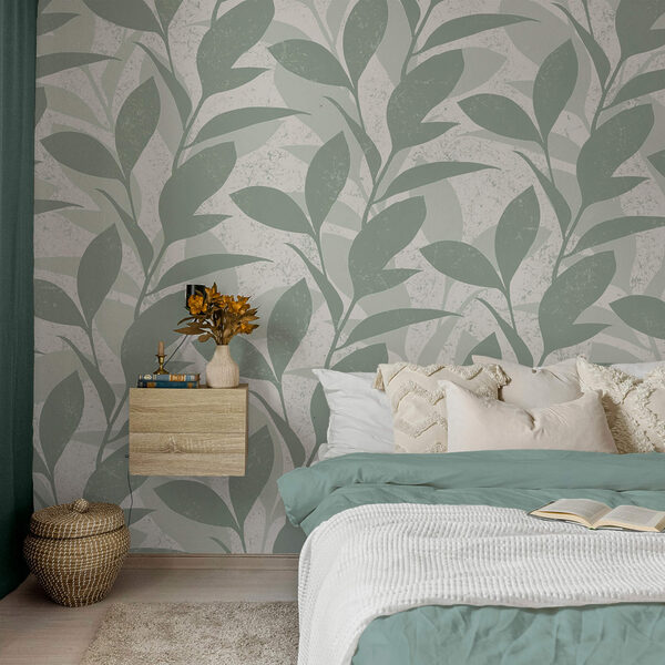 Patroon van bladeren op een witte achtergrond Patroon van bladeren op een witte achtergrond