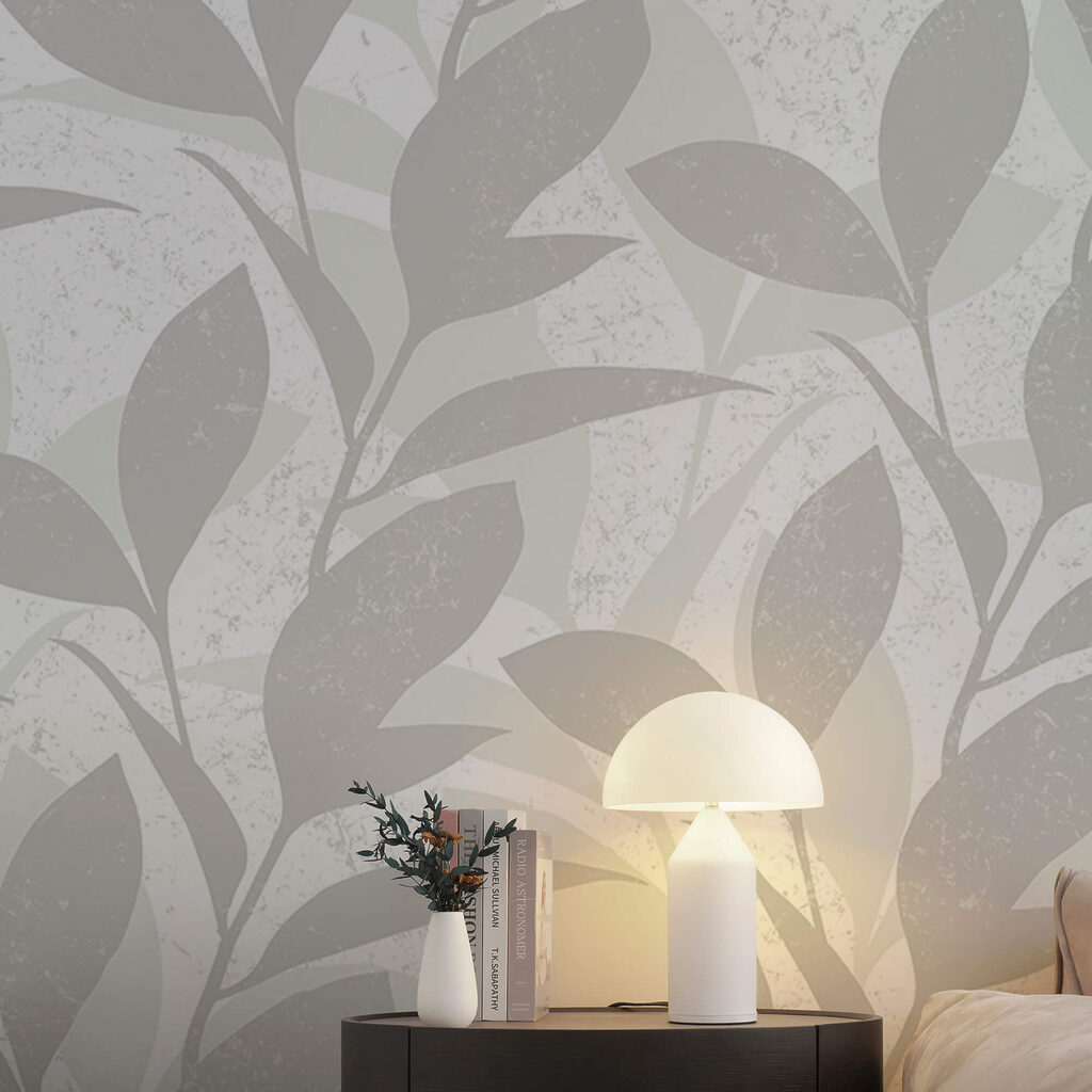 Patroon van bladeren op een witte achtergrond