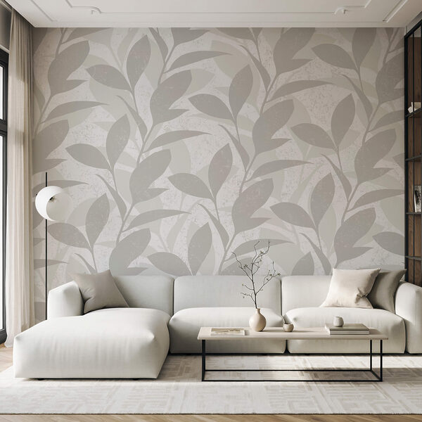 Patroon van bladeren op een witte achtergrond