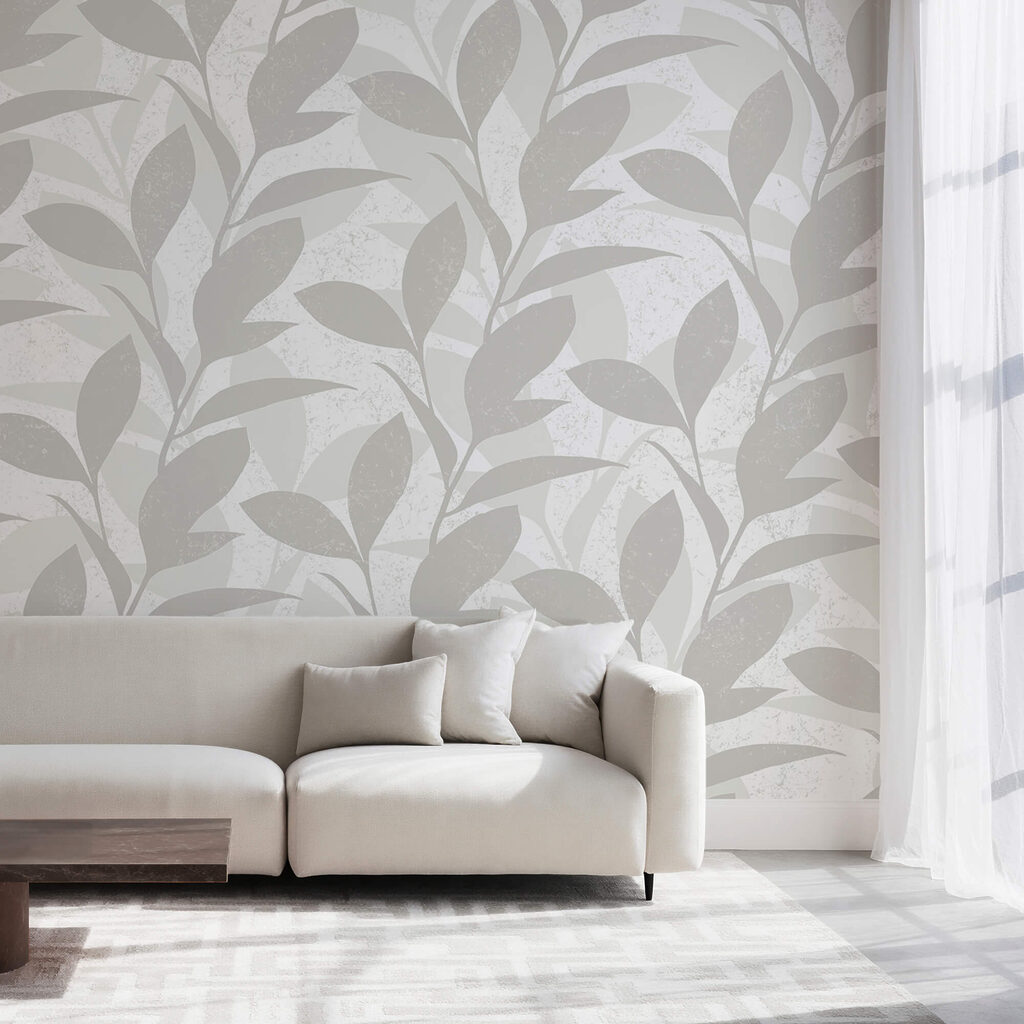 Patroon van bladeren op een witte achtergrond