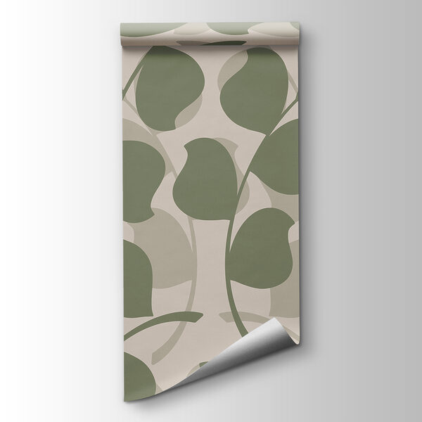 Pattern of leaves on a beige background Pattern of leaves on a beige background