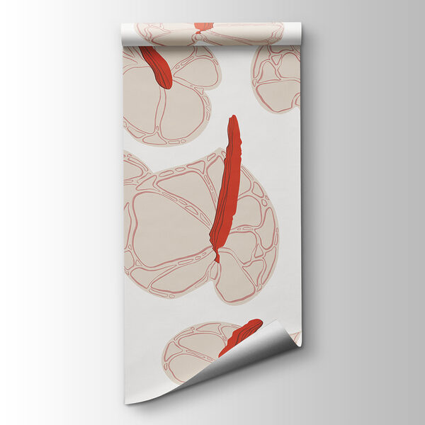 Pattern of flowers on a white background