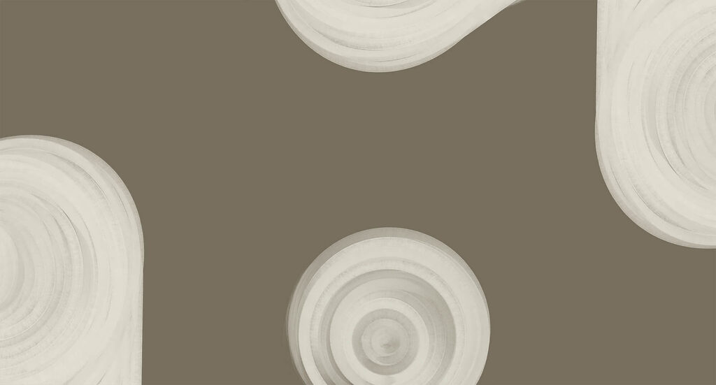White swirly object on a brown background White swirly object on a brown background