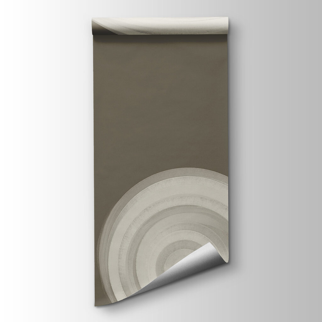 White swirly object on a brown background White swirly object on a brown background