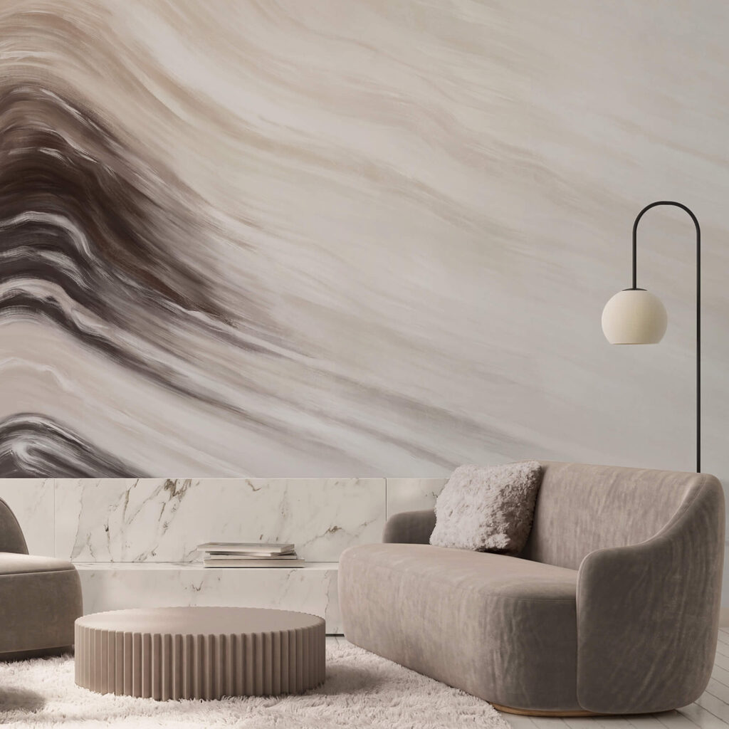 Abstracte golven in zachte tinten Abstracte golven in zachte tinten