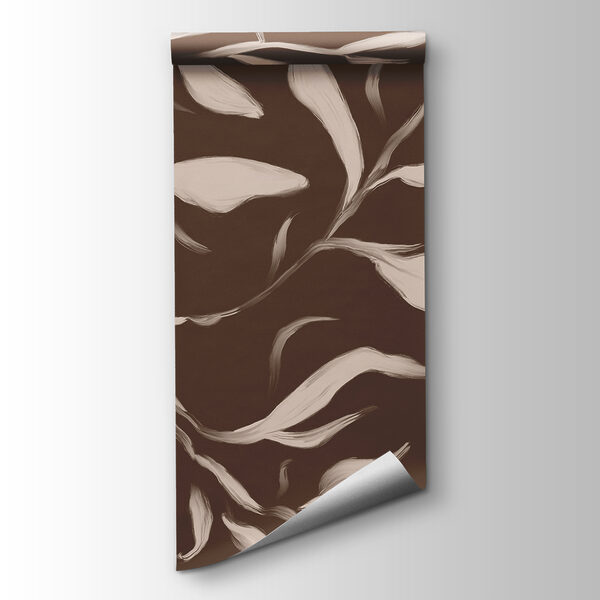 - Whispering leaves on a brown backdrop