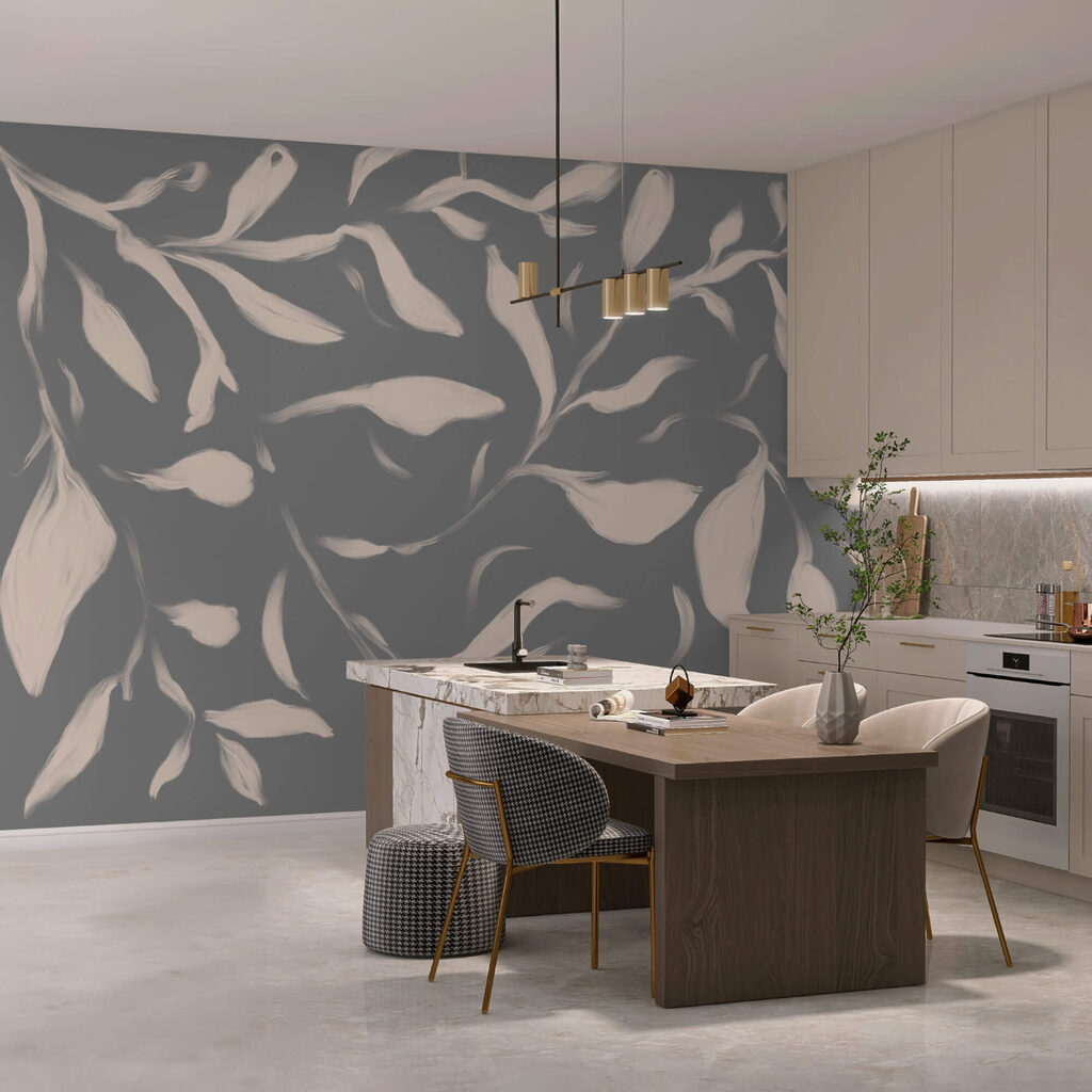 Delicate bladeren op een zachte achtergrond