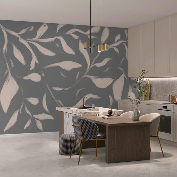 Delicate bladeren op een zachte achtergrond