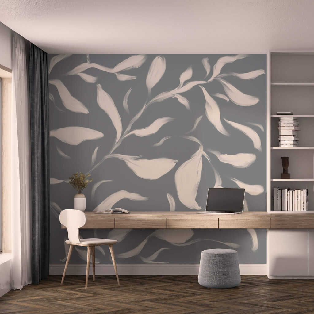 Delicate bladeren op een zachte achtergrond