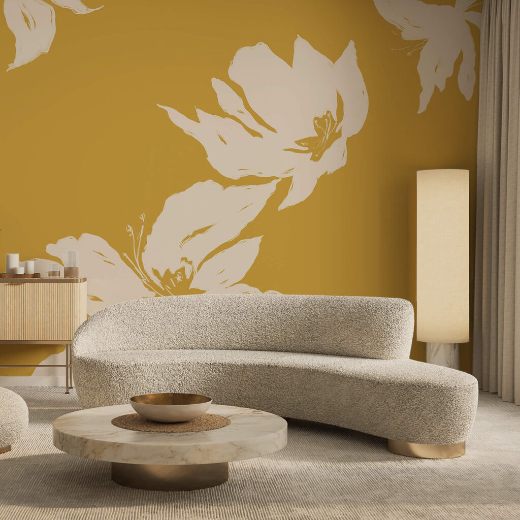 Bloemmotief op een warme achtergrond