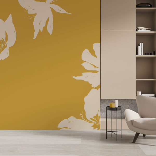 Bloemmotief op een warme achtergrond