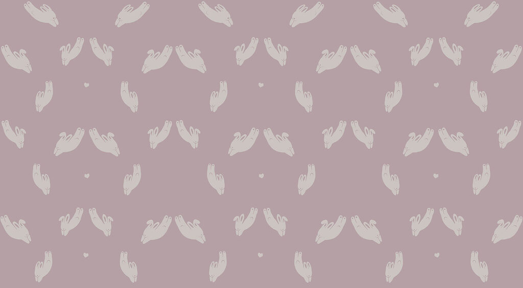 Pattern of rabbits on a purple background Pattern of rabbits on a purple background
