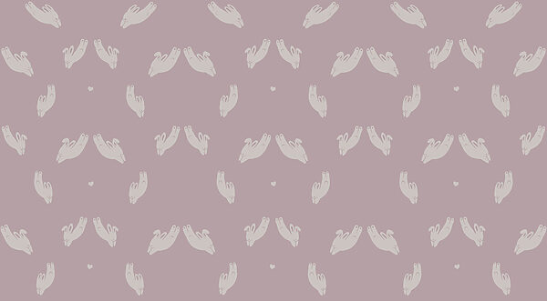 Pattern of rabbits on a purple background Pattern of rabbits on a purple background