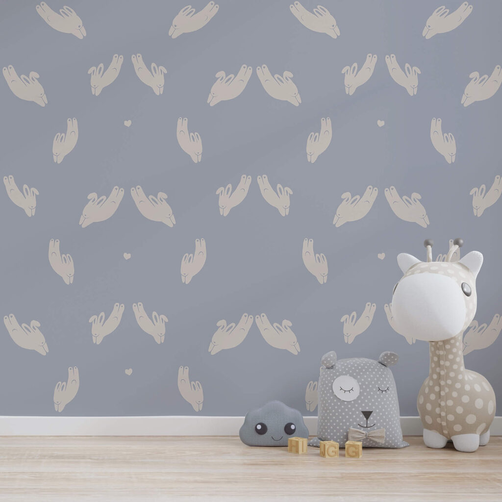 Patroon van handen op een blauwe achtergrond