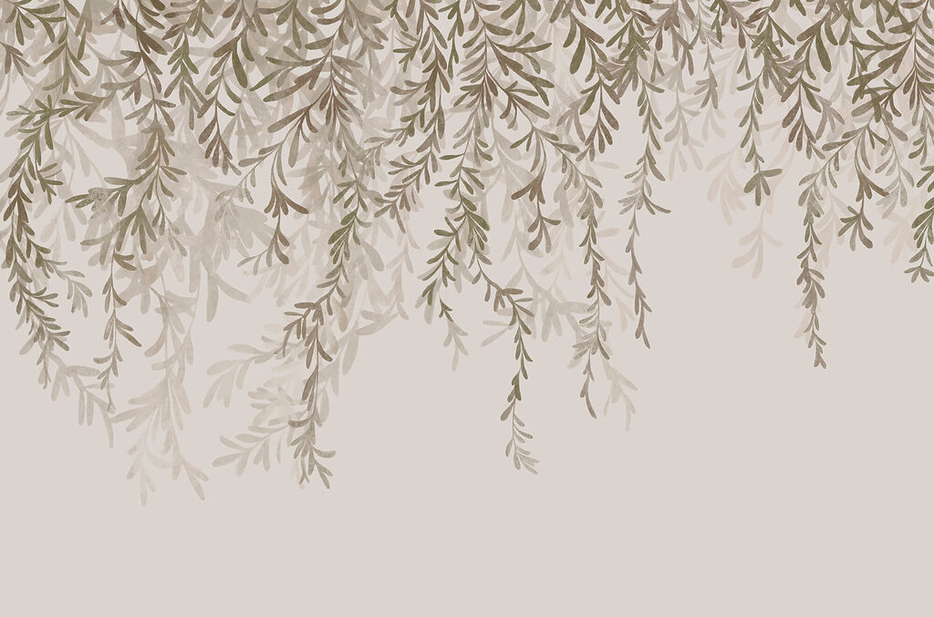 Delicate leaves in soft hues