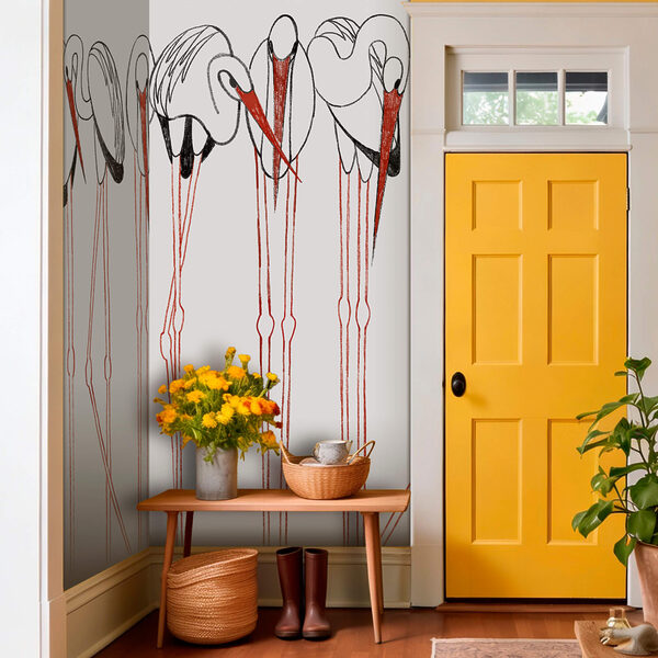 Groep vogels met lange poten