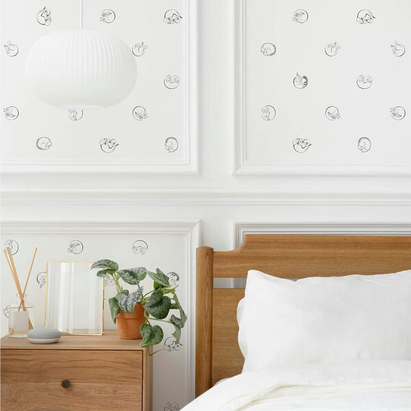 Witte achtergrond met zwarte stippen