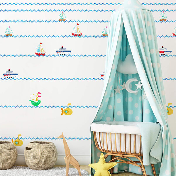 Fotobehang Patroon van boten en onderzeeërs (Artikelnummer: t00531) Fotobehang Fotobehang Patroon van boten en onderzeeërs (Artikelnummer: t00531)