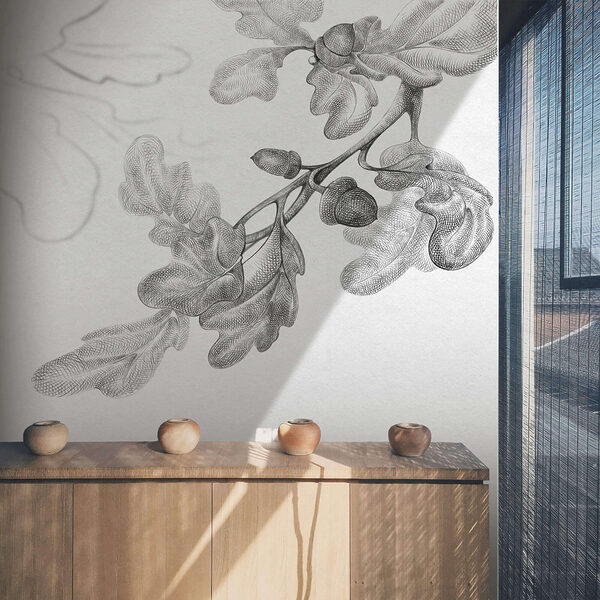 Tekening van een tak met bladeren