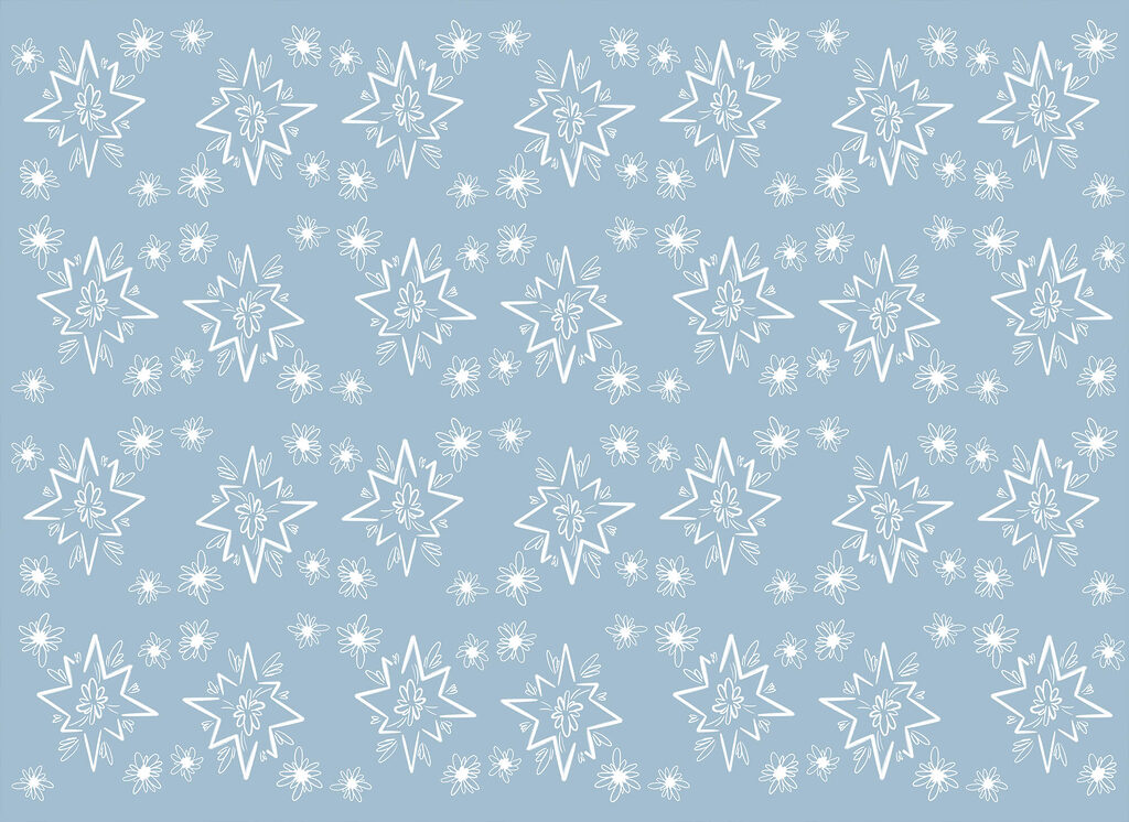 Blue background with white stars